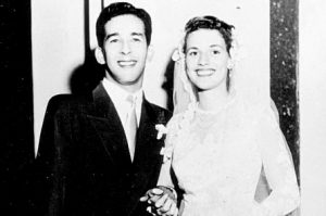 Valerie and Maurice on their wedding day