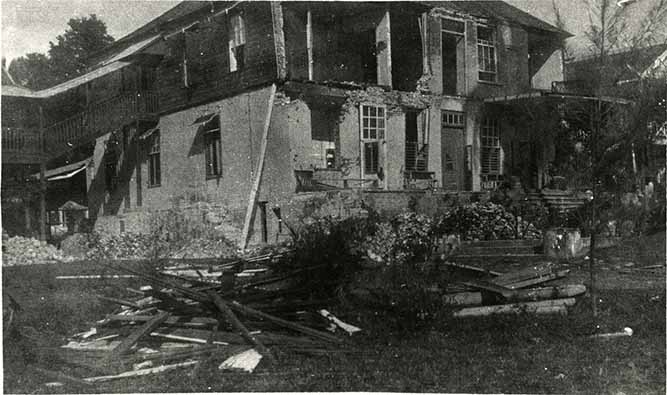 Destructive effect of earthquake on a home · National Library of ...