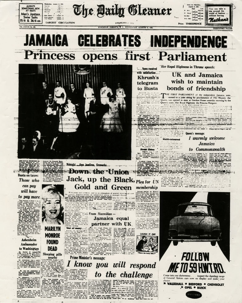 Jamaica Independence, 1962  The National Library of Jamaica